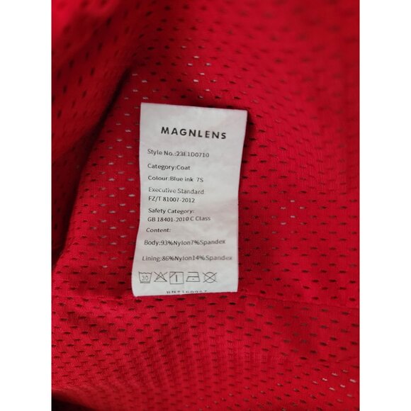 Magnlens Waterproof Hooded Jacket Navy Blue Windbreaker Removable Sleeves Mens S - Picture 11 of 12